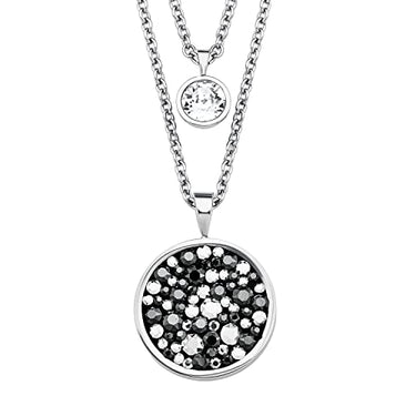s.Oliver Kette mit Anhänger Edelstahl Damen Halsschmuck, mit Kristall, 40/45+3 cm, Silber, Kommt in Schmuck Geschenk Box, 2018567 im Sale